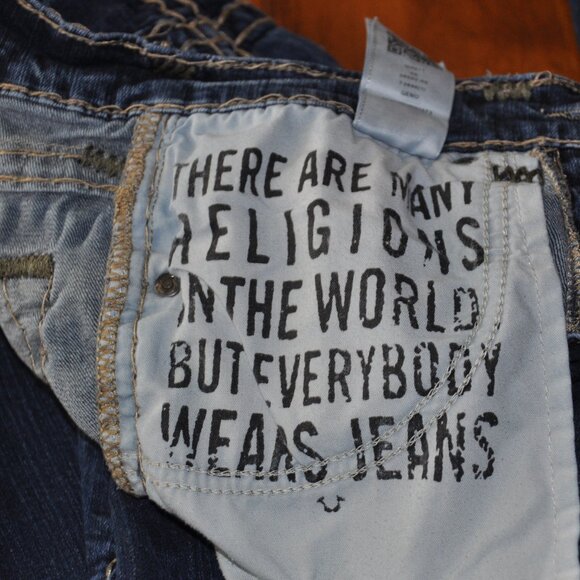 True Religion Super-T Large Stitch Geno Relaxed Slim Blue 29 - Picture 9 of 14